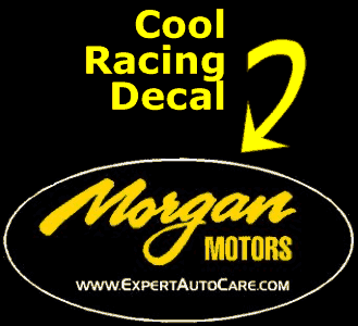Stop by Morgan Motors for your FREE racing decal